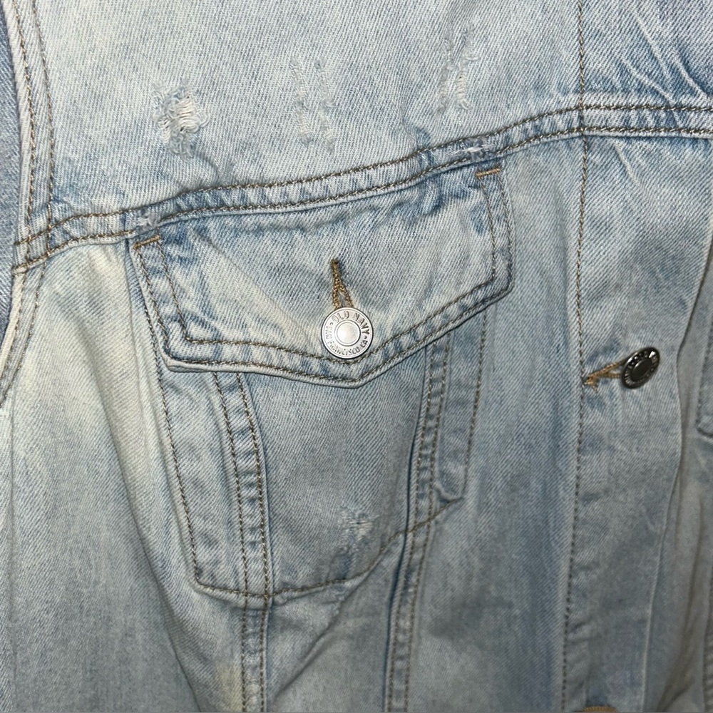 Old Navy Light Wash Denim Vest sz 4x - Picture 7 of 14